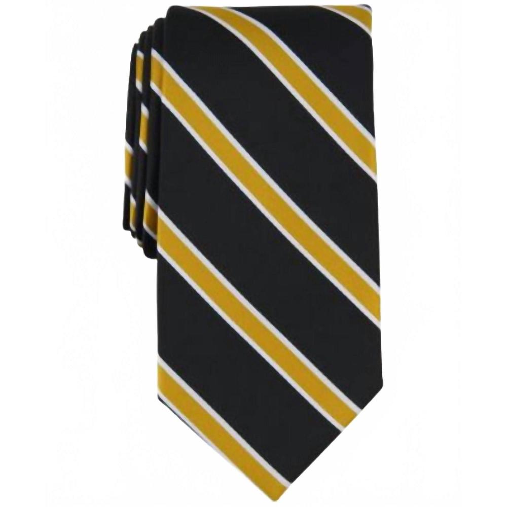 NEW TAYION men's stripe tie in black